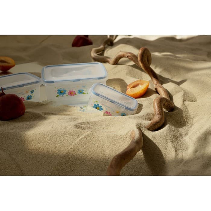 Набор контейнеров для еды «Полянка», пластик, 3 шт.: 150 мл, 300 мл, 500 мл, МИКС