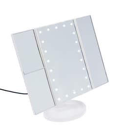 Зеркало Luazon KZ-07, подсветка, 30×18×7 см, 22 диода, 4хААА, (не в комплекте), белое