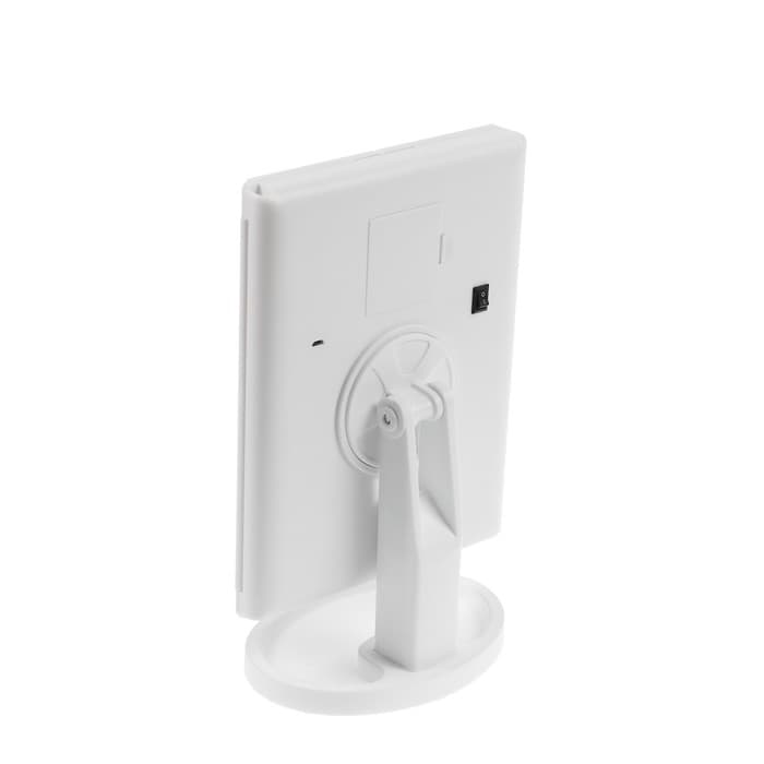 Зеркало Luazon KZ-07, подсветка, 30×18×7 см, 22 диода, 4хААА, (не в комплекте), белое