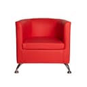 Кресло мягкое «Марс», 660×710×650 мм, экокожа, цвет красный