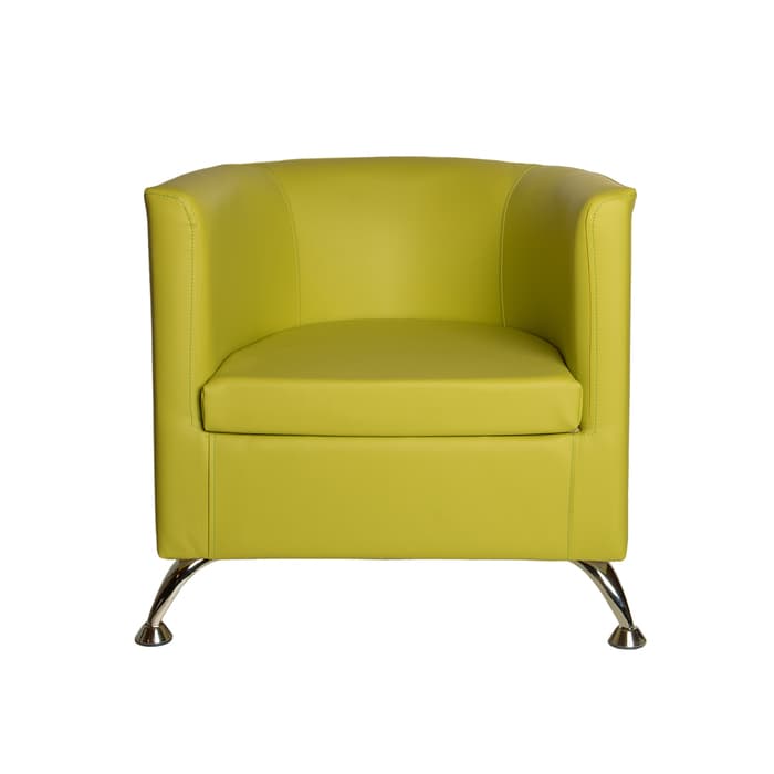 Кресло мягкое «Марс», 660×710×650 мм, экокожа, цвет лайм