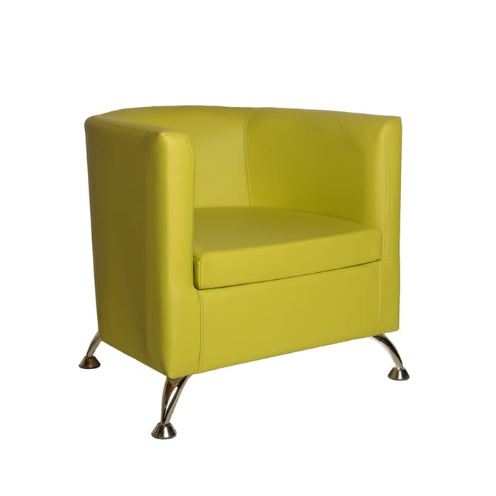 Кресло мягкое «Марс», 660×710×650 мм, экокожа, цвет лайм