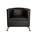 Кресло мягкое «Марс», 660×710×650 мм, экокожа, цвет чёрный глянец