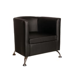 Кресло мягкое «Марс», 660×710×650 мм, экокожа, цвет чёрный глянец