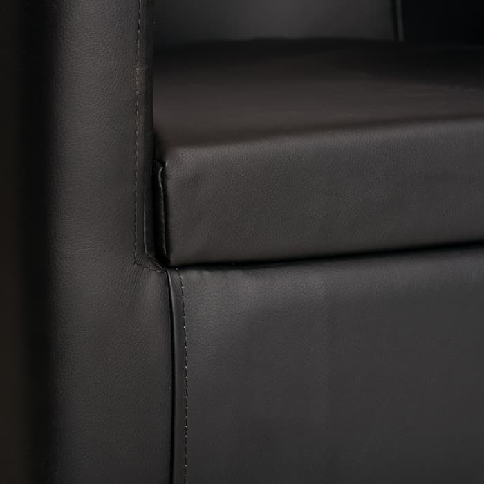 Кресло мягкое «Марс», 660×710×650 мм, экокожа, цвет чёрный глянец