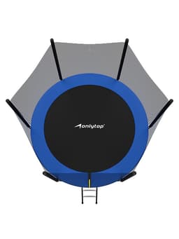 Батут ONLYTOP, d=305 см, высота сетки 173 см, с лестницей, цвет синий