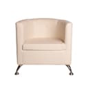 Кресло мягкое «Марс», 660×710×650 мм, экокожа, цвет белый глянец