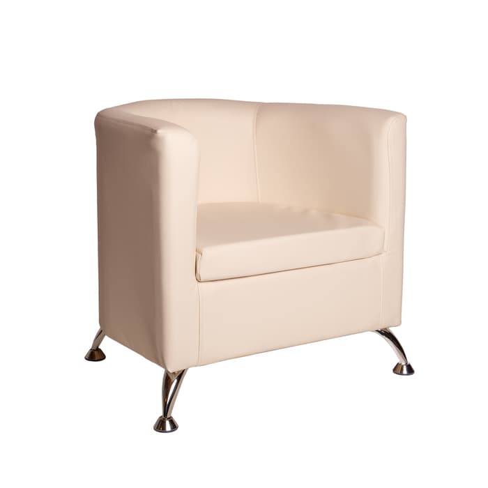 Кресло мягкое «Марс», 660×710×650 мм, экокожа, цвет белый глянец