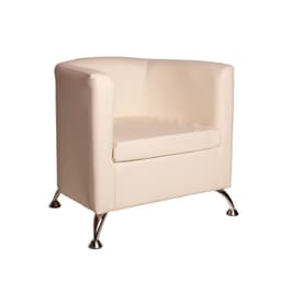 Кресло мягкое «Марс», 660×710×650 мм, экокожа, цвет белый глянец