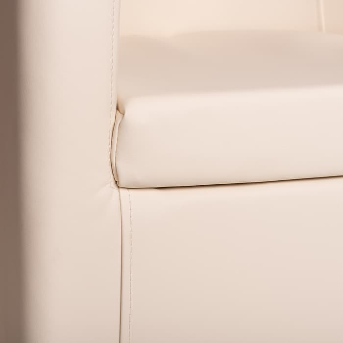 Кресло мягкое «Марс», 660×710×650 мм, экокожа, цвет белый глянец