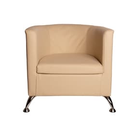 Кресло мягкое «Марс», 660×710×650 мм, экокожа, цвет бежевый