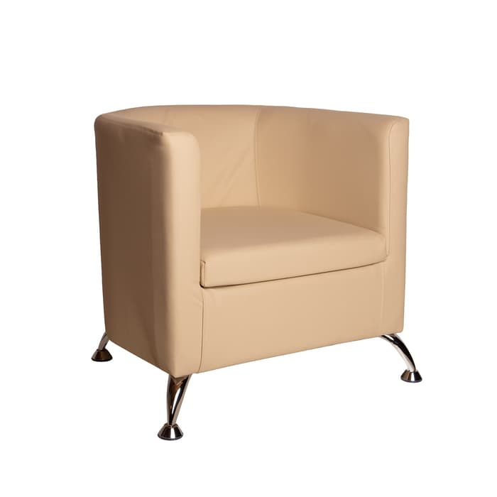 Кресло мягкое «Марс», 660×710×650 мм, экокожа, цвет бежевый