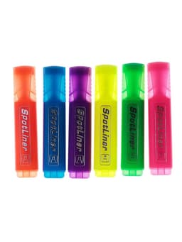 Маркер-текстовыделитель, скошенный наконечник, узел 5 мм, МИКС