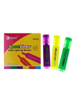 Маркер-текстовыделитель, скошенный наконечник, узел 5 мм, МИКС