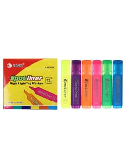 Маркер-текстовыделитель, скошенный наконечник, узел 5 мм, МИКС