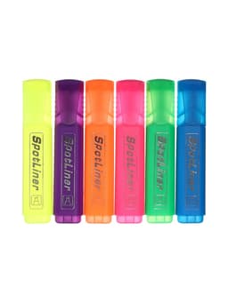 Маркер-текстовыделитель, скошенный наконечник, узел 5 мм, МИКС