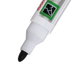 Маркер для магнитно-маркерной доски, узел 3.0 мм, ширина линии 3.0 мм, с магнитом, с губкой, водный, чёрный