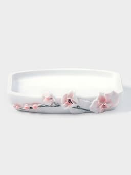 Аксессуары для ванной «Орхидея», 3 предмета, дозатор 580 мл, мыльница, стакан