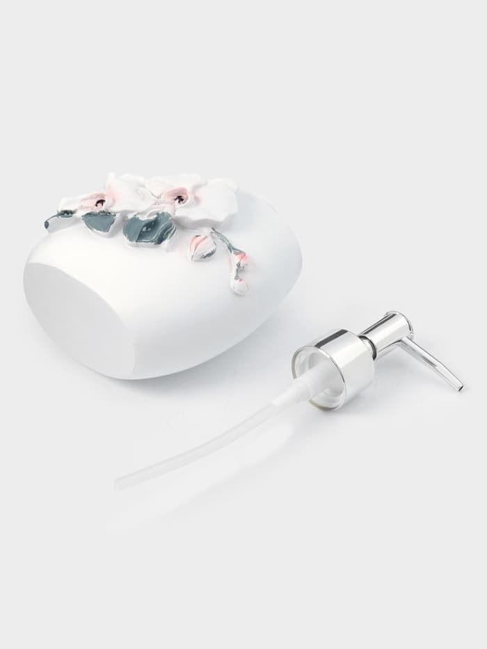 Аксессуары для ванной «Орхидея», 3 предмета, дозатор 580 мл, мыльница, стакан