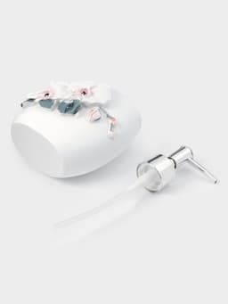 Аксессуары для ванной «Орхидея», 3 предмета, дозатор 580 мл, мыльница, стакан