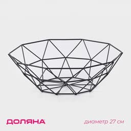Фруктовница Доляна «Геометрия», чёрная