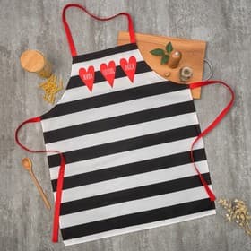 Фартук кухонный «Этель: Живи. Готовь. Люби.», 70×60 см, 100% хлопок, саржа 190 г/м²