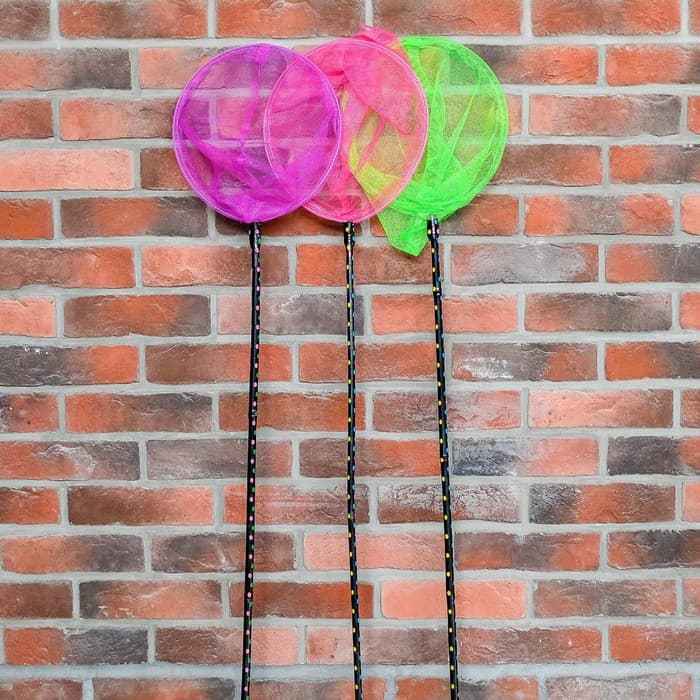 Сачок детский, ручка чёрный горох, 90 см, d=28 см, МИКС