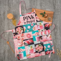 Фартук кухонный «Этель» PINK, 70×60 см, 100% хлопок, саржа 190 г/м²