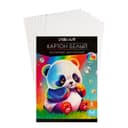 Картон белый А4, 8 листов двусторонний, мелованный, блок 230 г/м², EXTRA белизна, в папке, Calligrata TOP