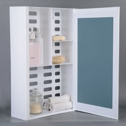 Зеркало – шкаф для ванной комнаты Hilton, 360×150×550 мм, цвет белый