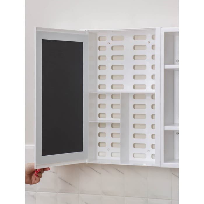 Зеркало – шкаф для ванной комнаты Hilton, 550×160×740 мм, цвет белый