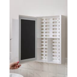 Зеркало – шкаф для ванной комнаты Hilton Premium Left, 550×150×560 мм, белое