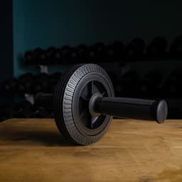 Ролик для пресса ONLYTOP, 27×14 см, с ковриком, цвет чёрный