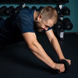 Ролик для пресса ONLYTOP, 27×14 см, с ковриком, цвет чёрный