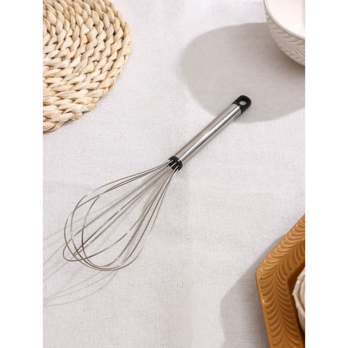 Венчик для взбивания Доляна «Помощник», 24×6 см, нержавеющая сталь, серебристый