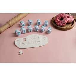 Плунжеры кондитерские Доляна «Цифры», набор 10 шт., пластик, голубые