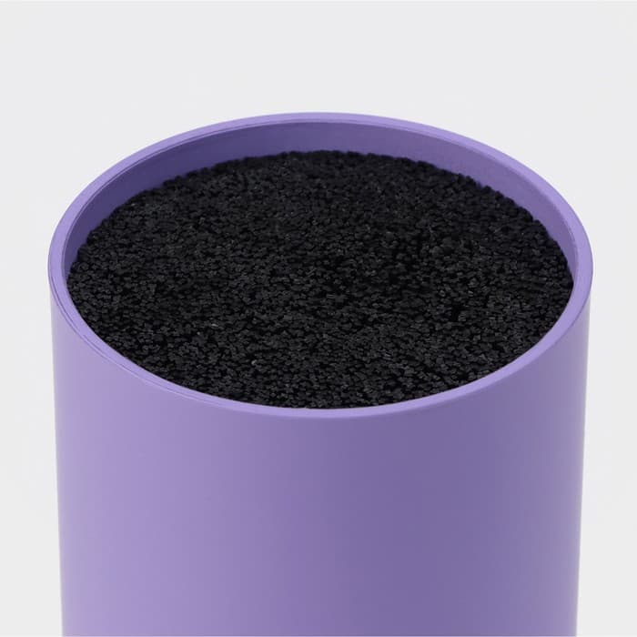 Подставка для ножей с наполнителем Доляна «Нео», 22×11 см, покрытие soft-touch, фиолетовая