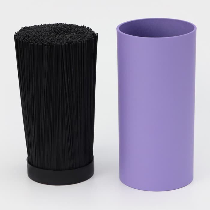 Подставка для ножей с наполнителем Доляна «Нео», 22×11 см, покрытие soft-touch, фиолетовая