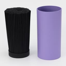 Подставка для ножей с наполнителем Доляна «Нео», 22×11 см, покрытие soft-touch, фиолетовая