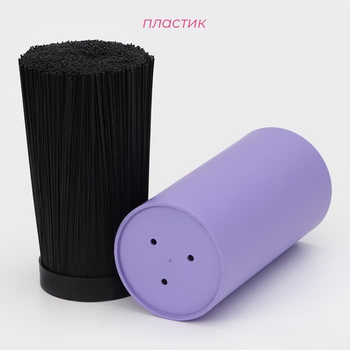 Подставка для ножей с наполнителем Доляна «Нео», 22×11 см, покрытие soft-touch, фиолетовая