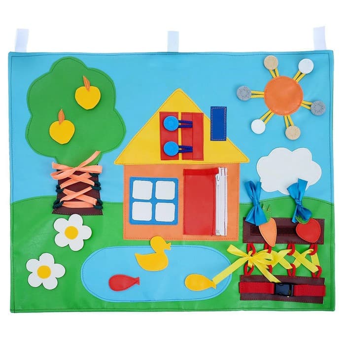 Коврик развивающий тактильный IQ-ZABIAKA «Домик», 60×50 см, по методике Монтессори
