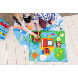 Коврик развивающий тактильный IQ-ZABIAKA «Домик», 60×50 см, по методике Монтессори