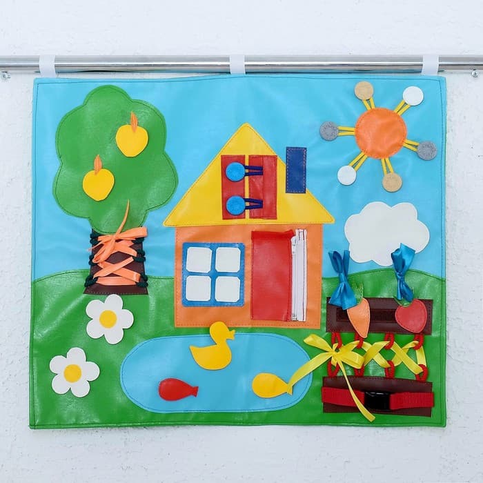 Коврик развивающий тактильный IQ-ZABIAKA «Домик», 60×50 см, по методике Монтессори