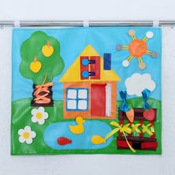 Коврик развивающий тактильный IQ-ZABIAKA «Домик», 60×50 см, по методике Монтессори