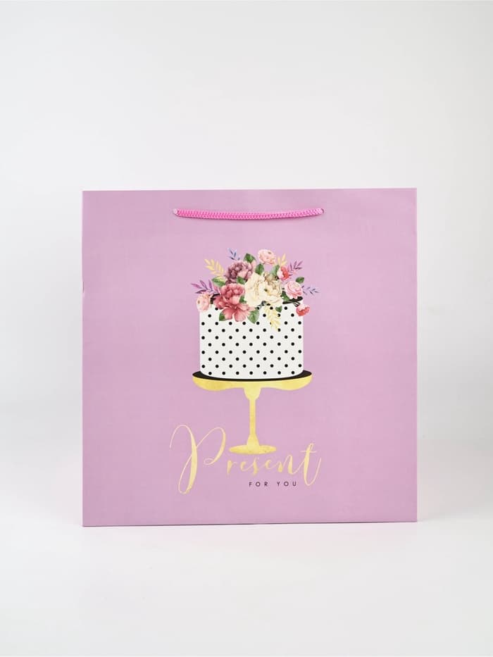 Квадратный пакет «Подарок для тебя», 30×30×30 см