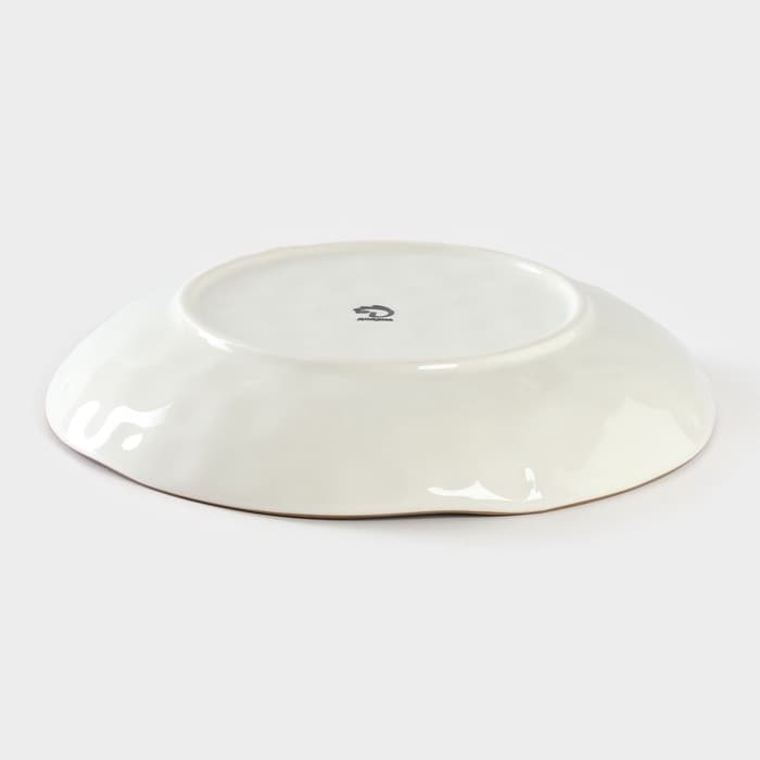 Тарелка глубокая Доляна «Космос», 550 мл, d=21.5 см, фарфор, белая, синяя