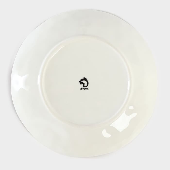 Тарелка глубокая Доляна «Космос», 550 мл, d=21.5 см, фарфор, белая, синяя