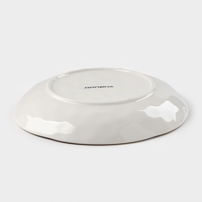 Тарелка глубокая Доляна «Космос», 550 мл, d=21.5 см, фарфор, белая, красная