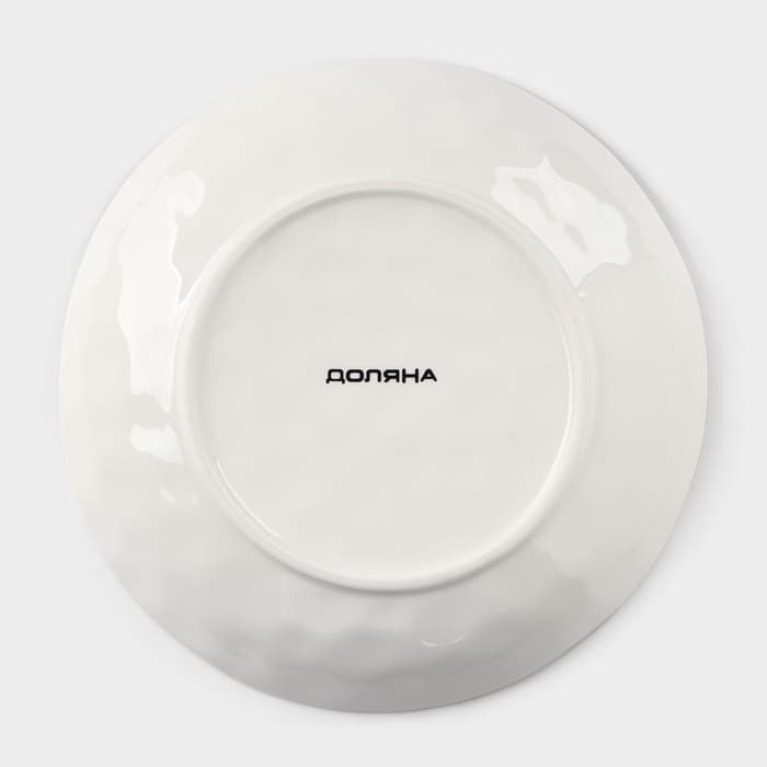 Тарелка глубокая Доляна «Космос», 550 мл, d=21.5 см, фарфор, белая, красная
