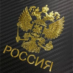 Наклейка на автомобиль «Герб России» 9×7 см, золото